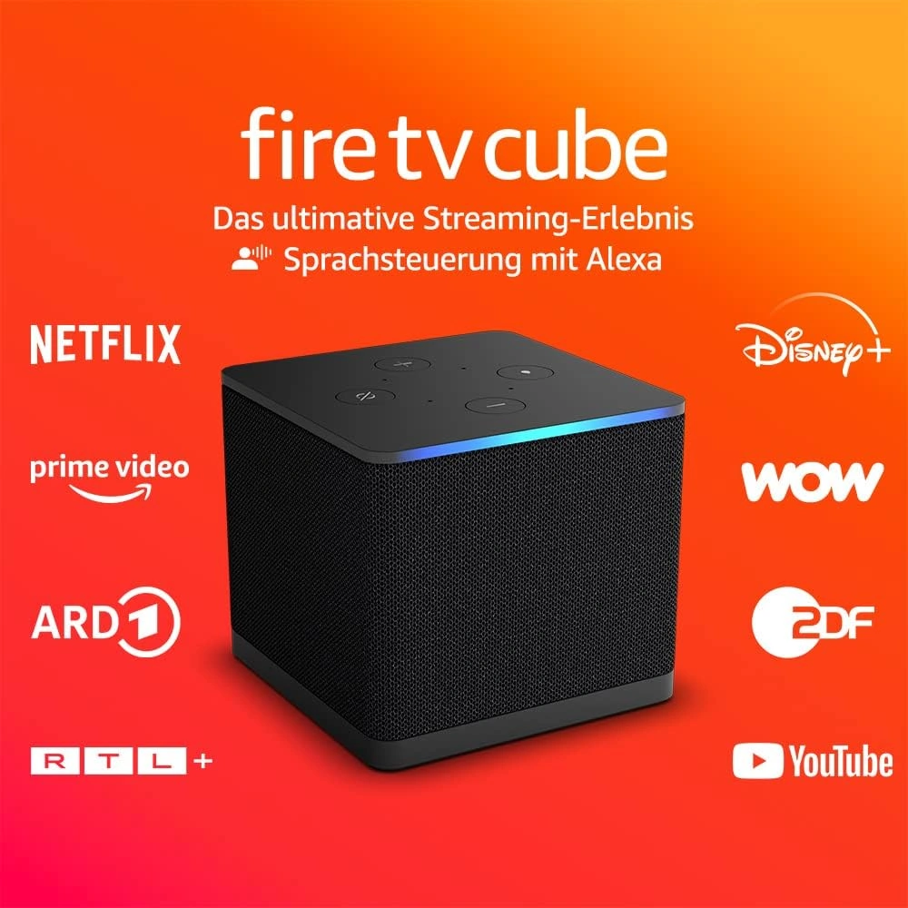 Amazon Fire TV Cube (Neueste Generation) – 4K Ultra HD Streaming-Mediaplayer