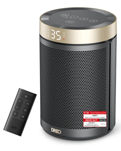 Dreo Atom 316 – Energiespar Heizlüfter (Gold)