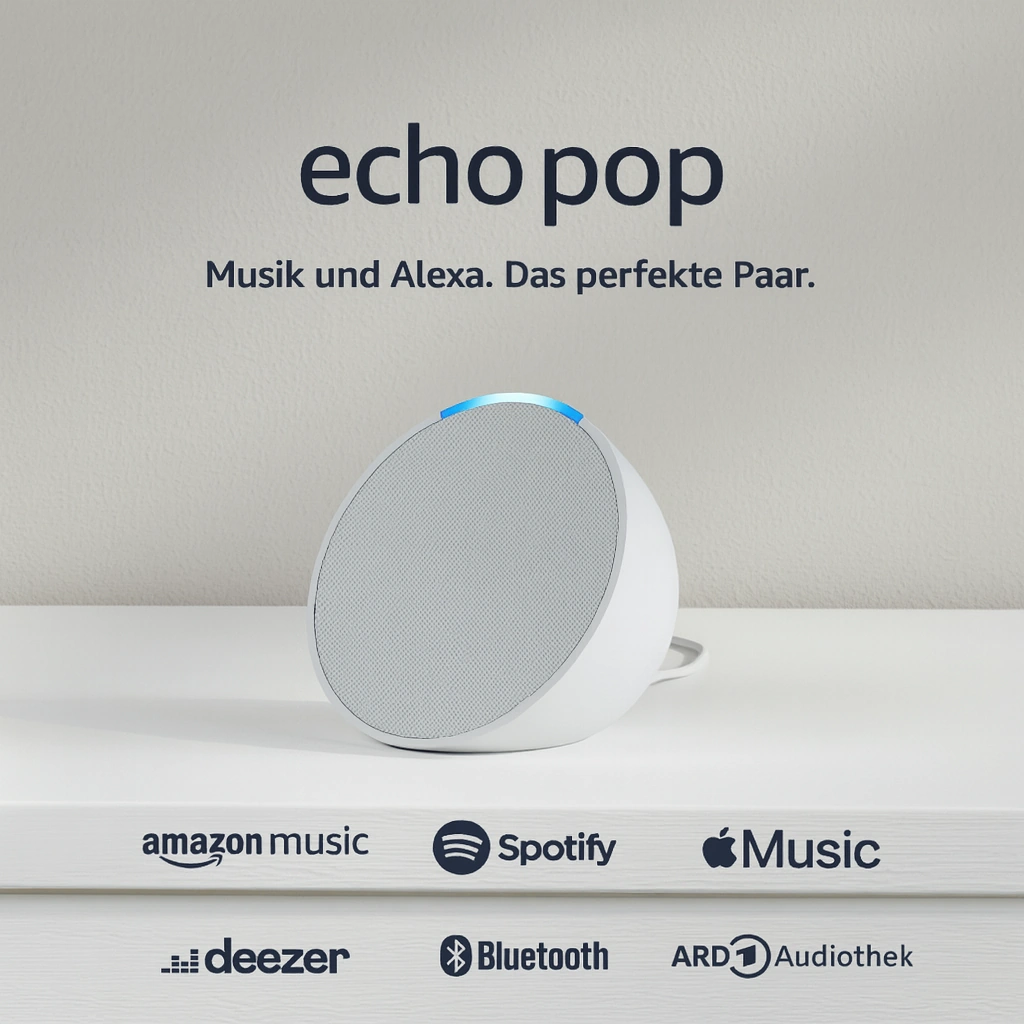 Echo Pop – Kompakter Bluetooth-Lautsprecher mit Alexa