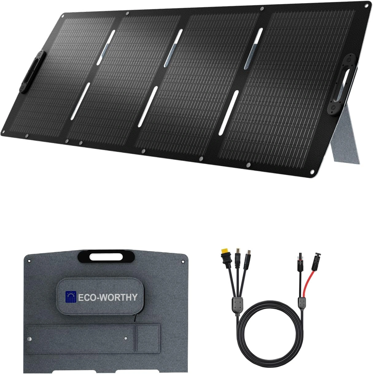 ECO-WORTHY 200W Faltbares Solarpanel Test – Mobiles Solarmodul für Camping, Garten und Powerstation