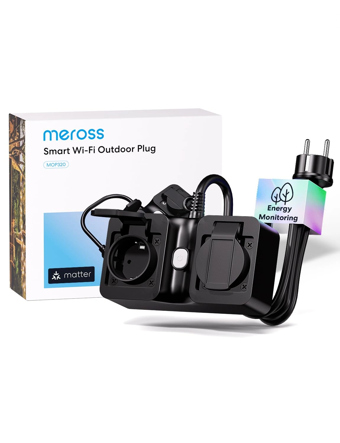 Meross Matter Outdoor Plug – WLAN Außensteckdose mit Strommessung