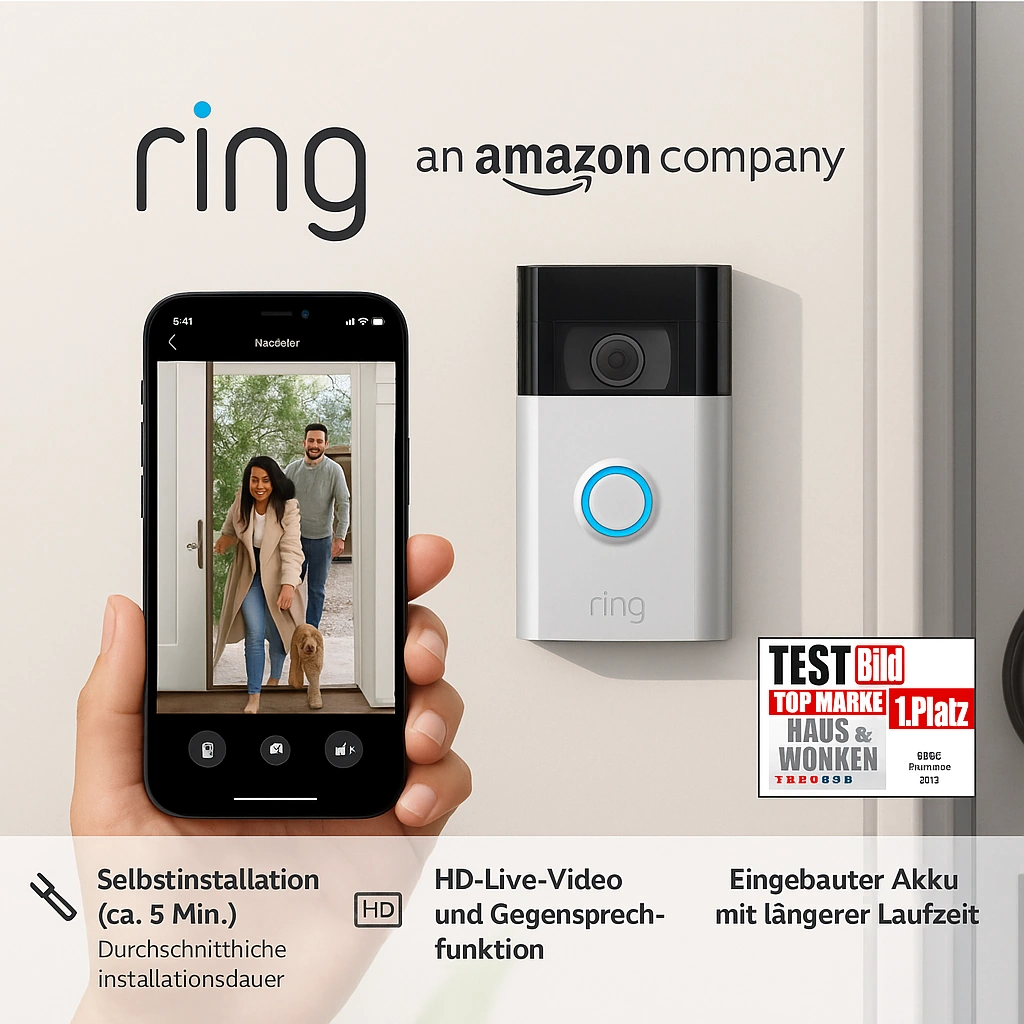 Ring Akku Video-Türklingel (2024) – Kabellose Türklingel mit Bewegungserkennung