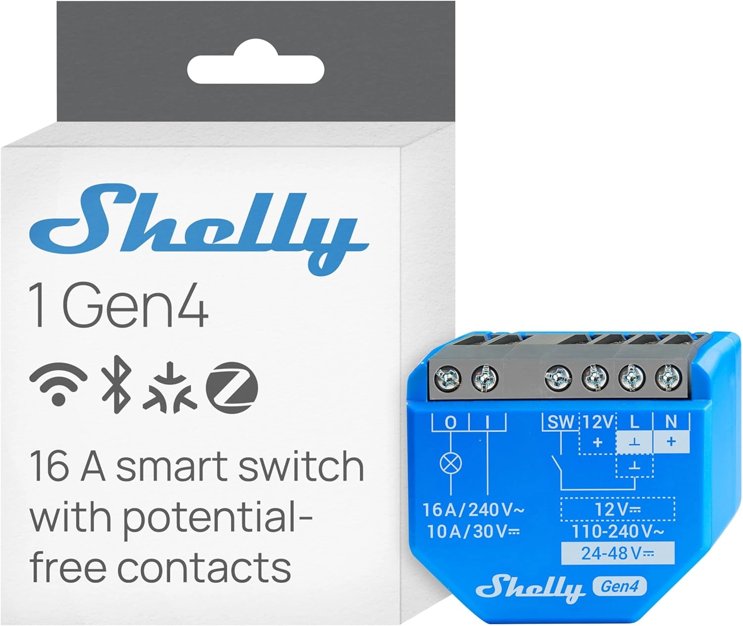 Shelly 1 Gen4 Test – WLAN Smart Relais mit Matter, Zigbee und potentialfreiem Kontakt