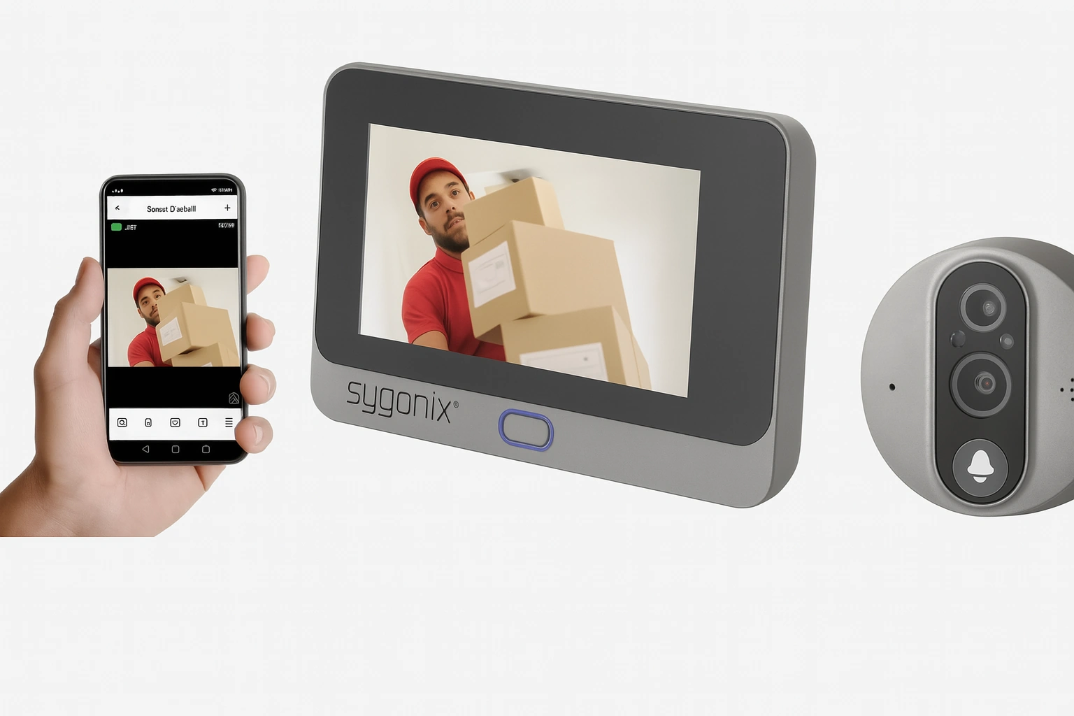 Sygonix Video Türsprechanlage – Monitor & Türöffner-Funktion