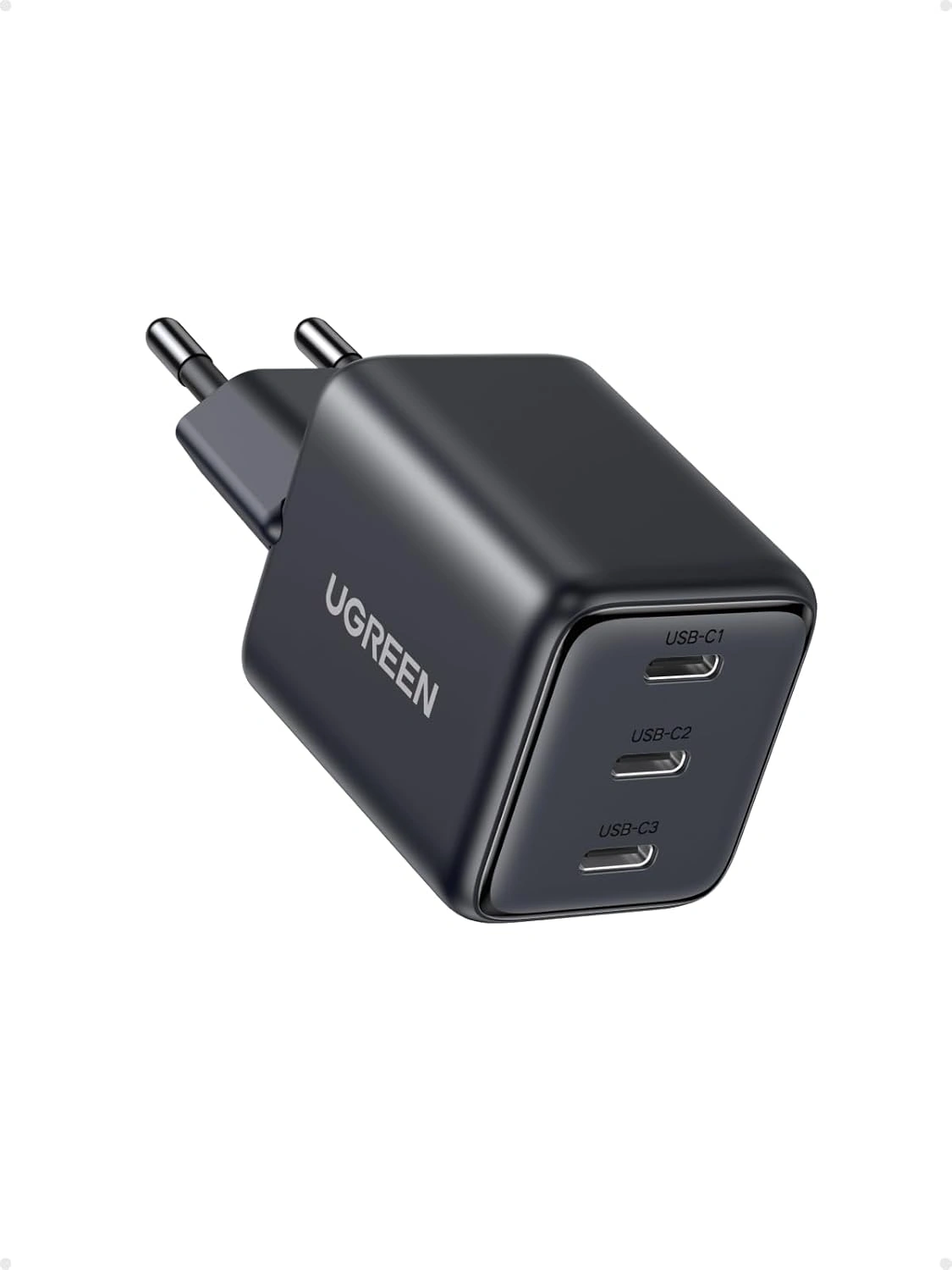 UGREEN USB-C Ladegerät 30W GaN – 3× USB-C PD Schnellladegerät
